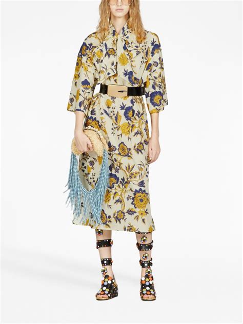 gucci floral bow dress|gucci jumpsuits for women.